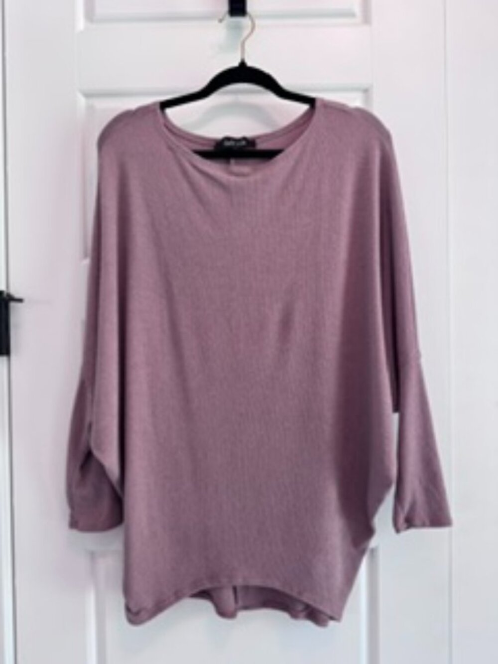 Fab'rik Dusty Mauve Oversized Dolman Knit Top Sweater Large